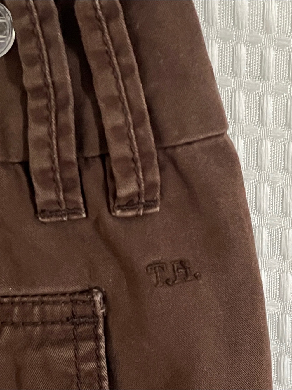 Tommy Hilfiger Brown Cotton Capri Pants Size 8 Mid Rise Cropped Casual - Picture 8 of 11